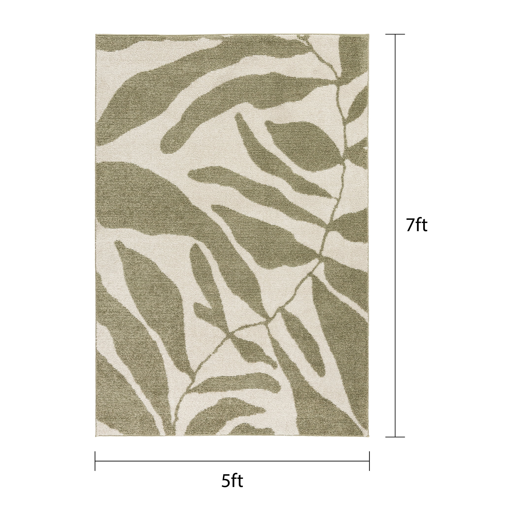 Mainstays Modern Leaf Area Rug, 5'x7'