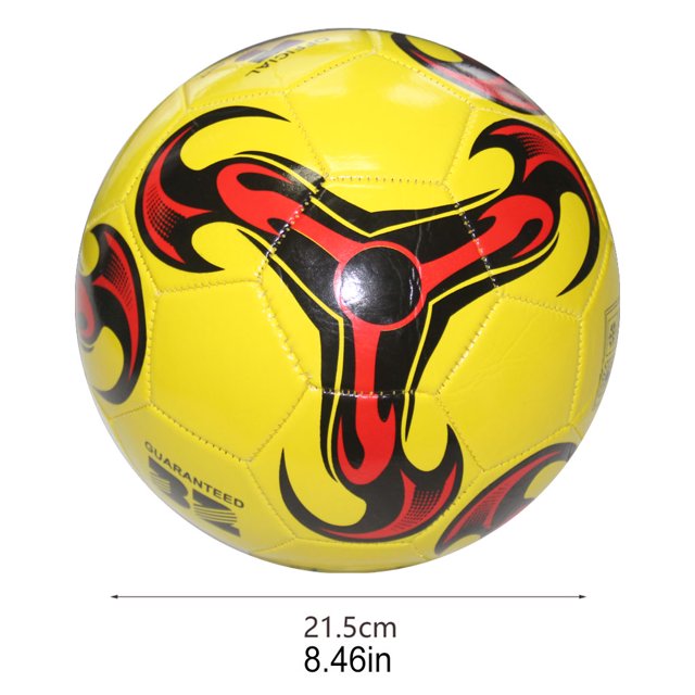 Ruiboury Exquisite Craft Soccer Ball Smooth Surface And Balanced Inner Pressure For Match Play PVC Made Football Middle School 1 Yellow 2Set
