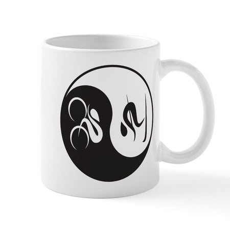 CafePress - Bike Ski Yin Yang Mug - 11 oz Ceramic Mug - Novelty Coffee Tea Cup