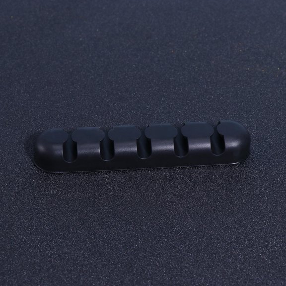 LOLIPPYY 2Pcs Black Silicone Plug Holder Cable Organizer Self Adhesive Cable Storage Sticker for Cord Management