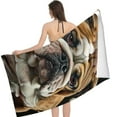 thumbnail image 2 of PHYHOO Sand Free Quick Dry Towel Oversized English-Bulldog Travel Towel Bath Towel Compact Towel Blanket for Women Men Camping Swim Sports 30x60in, 2 of 8