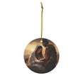 thumbnail image 2 of DistinctInk Hanging Ceramic Christmas Tree Ornament Charm with Gold String - Great Gift/Present - 2 3/4 inch Diameter -&nbsp;Bethlehem's Promise Fulfilled: Micah 5:2, 2 of 5