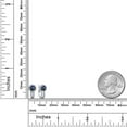 thumbnail image 6 of Gem Stone King 925 Sterling Silver Blue Mystic Topaz and White Created Sapphire Earrings for Women (1.50 Cttw, Gemstone Birthstone, Round 5MM), 6 of 6