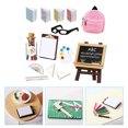 thumbnail image 2 of 1 conjunto de adorables modelo de bolsas de escuela, lápices en miniatura interesantes, hermosas herramientas de aprendizaje falsas, 2 of 6