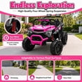thumbnail image 6 of 24V 400W Kids Ride On Electric UTV Car with Remote Control, Ride on Toys with Advanced Center Panel, Music, Bluetooth, LED Lights, Gift for Boys Girls 3+, Pink, 6 of 9