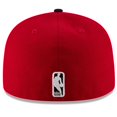 thumbnail image 4 of Men's New Era Red/Black Chicago Bulls Official Team Color 2Tone 59FIFTY Fitted Hat, 4 of 5