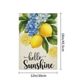 thumbnail image 4 of AMHNF Hello Sunshine Linen Garden Flag with Lemons and Blue Flowers for Spring Summer Home Outdoor Garden Yard Door Decor 12x18 inch, 4 of 5