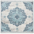thumbnail image 2 of SAFAVIEH Brentwood Cantor Oriental Area Rug, Navy/Light Gray, 3' x 3' Square, 2 of 12