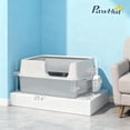 thumbnail image 3 of Stainless Steel High Sided Cat Litter Box for Large Cats, Odor Resistant Easy Clean Metal Litter Pan with Raised Edges, 3 of 10