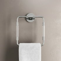 Verre Acrylic Square Towel Ring in Chrome