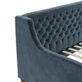 Ember Interiors Jordyn Upholstered Daybed, Twin Sofa Bed, Blue Velvet