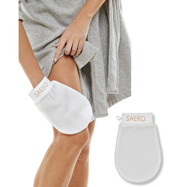 SAERO Korean Exfoliating Mitt Scrubber Gloves for Deep Heavy Exfoliation PlantBased Shower