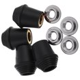 thumbnail image 2 of Miangastore 4 pcs Bass Drum Threaded Rubber Feet with Locking Nuts Universal Drum Leg Stand Base Durable Plastic Material Stable Support for Marching Drum Leg Supports and Floor Drum Legs, 2 of 8