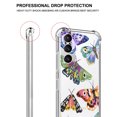 thumbnail image 3 of Rainbow Butterfly Clear Case for Samsung Galaxy S21,Aesthetic Art Design Case for Men Women,Unique Trendy Transparent TPU Bumper Case Cover, 3 of 5