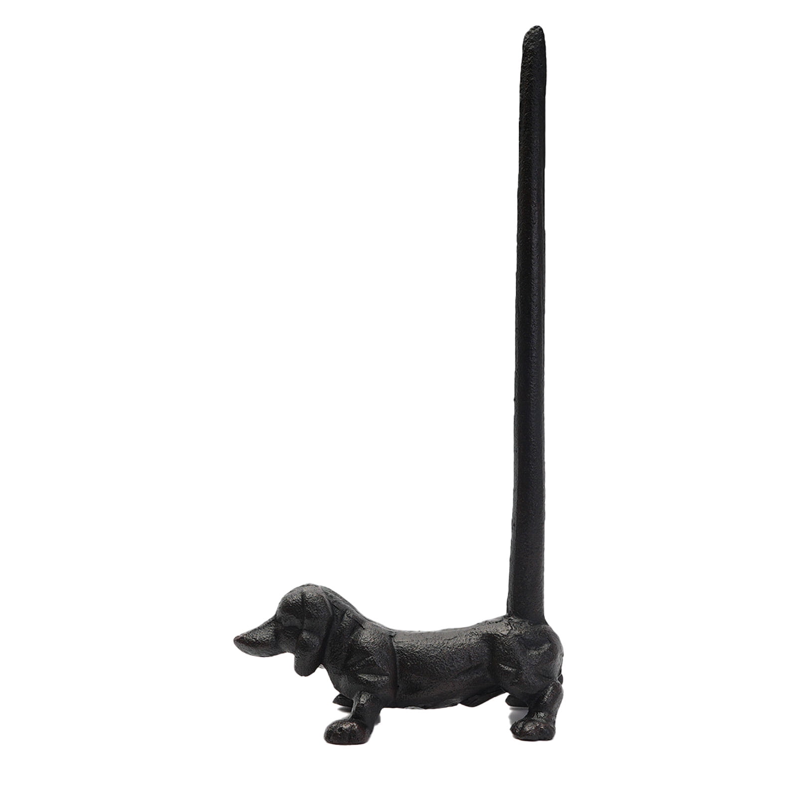 Decorsative Iron Dachshund Paper Towel Holder Bucolic Kitchen Dining Room Shelf Decors Sturdy Functional Design