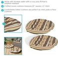 thumbnail image 3 of Sunnydaze Set of 2 Polyester Tufted Large Round Floor Cushions - Chocolate Stripes, 3 of 7