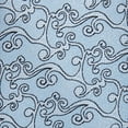 thumbnail image 7 of Jacob Alexander Men's Woven Bold Vine Pattern Slim 2.5 inch Width Neck Tie - Blue, 7 of 7