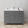 thumbnail image 2 of Wyndham Collection Beckett 48" Wood Single Bathroom Vanity in Gray/Nickel, 2 of 6
