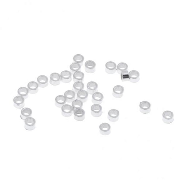 3x 30 Uds 1mm 925 Tapas de Extremo de Cordón Pendiente Pulsera Fabricación de Platino 3 piezas