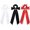 Red/Black/White, variant on 3Pack Mulberry Scarf Scrunchy with Long Tail Bow Silky Satin Knotted Bow Silk Scrunchies Ponytail Holders for Women Girls Valentine's Xmas Halloween Party Dress Accessories  (Red/Black/White)