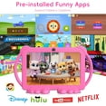 thumbnail image 4 of 2024 Kids Tablet, 7 inch Android 12 Tablet for Kids, 4GB+32GB ROM+1TB Expand Quad-Core Toddler Tablet with Shockproof Case, BT, WiFi, Parental Control, 2MP+5MP Dual Camera, Games, 4 of 7