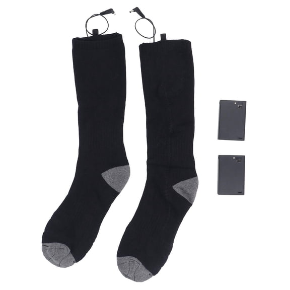 Xirurus Rechargeable Heated Socks – Portable Battery, 2‑Sided Warmth, All‑Size, Black – Ideal for Skiing, Hiking & Winter Camping