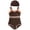 Coffee, variant on SHenli Girls One Piece Swimsuit Age 10-12 Ruffle Ruched Tankini Sets Quick Dry Cute Floral Print Beach Skirt Cute Ruched Bathing Suit Beach Swimwear Tween Adjustable Straps Padded