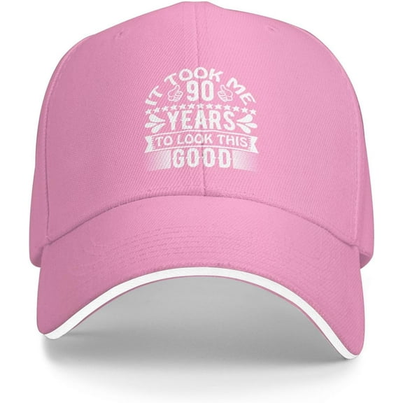 90th Birthday Hat Gift for Women Men 90 Year Old Cap for Grandma Grandpa It Took 90 Years to Look This Good Hat Black