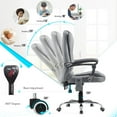 thumbnail image 4 of AECOJOY Office Chair with 7 Points Massage&Heat Function,Comfy Executive Office Chair High Back Office Chair Reclining Swivel Home Office Chair Leather Computer Chair, Grey, 4 of 7