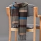 thumbnail image 1 of Bufanda a cuadros para hombre de otoño e invierno, borla de cachemira a cuadros, bufanda para hombre para padres e hijos, 1 of 6