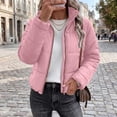 thumbnail image 5 of Edvintorg Womens Puffer Jacket Plus Size Collared Cropped Quilted Coat Long Sleeve Zip up Padded Outerwear with Pocket Women's Clothes Pink S-3XL, 5 of 8