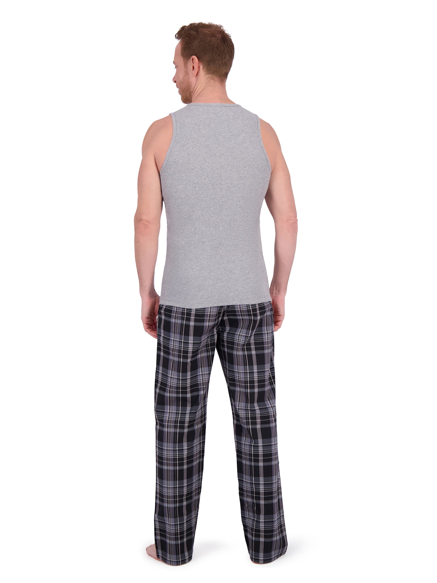 Hanes Men's Tank and Woven Pant Pajama Set, 2-Piece, Sizes S-2XL