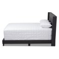 Baxton Studio Lisette Modern and Contemporary Charcoal Grey Fabric Upholstered Queen Size Bed