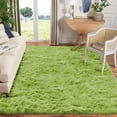 thumbnail image 1 of LAICAIW Area Rugs 9x12 Rugs for Living Room Shag Rug Bedroom Bedside Rug Green Washable Furry Faux Fur Rug Soft Fuzzy Sheepskin Rug Rectangle, 1 of 6