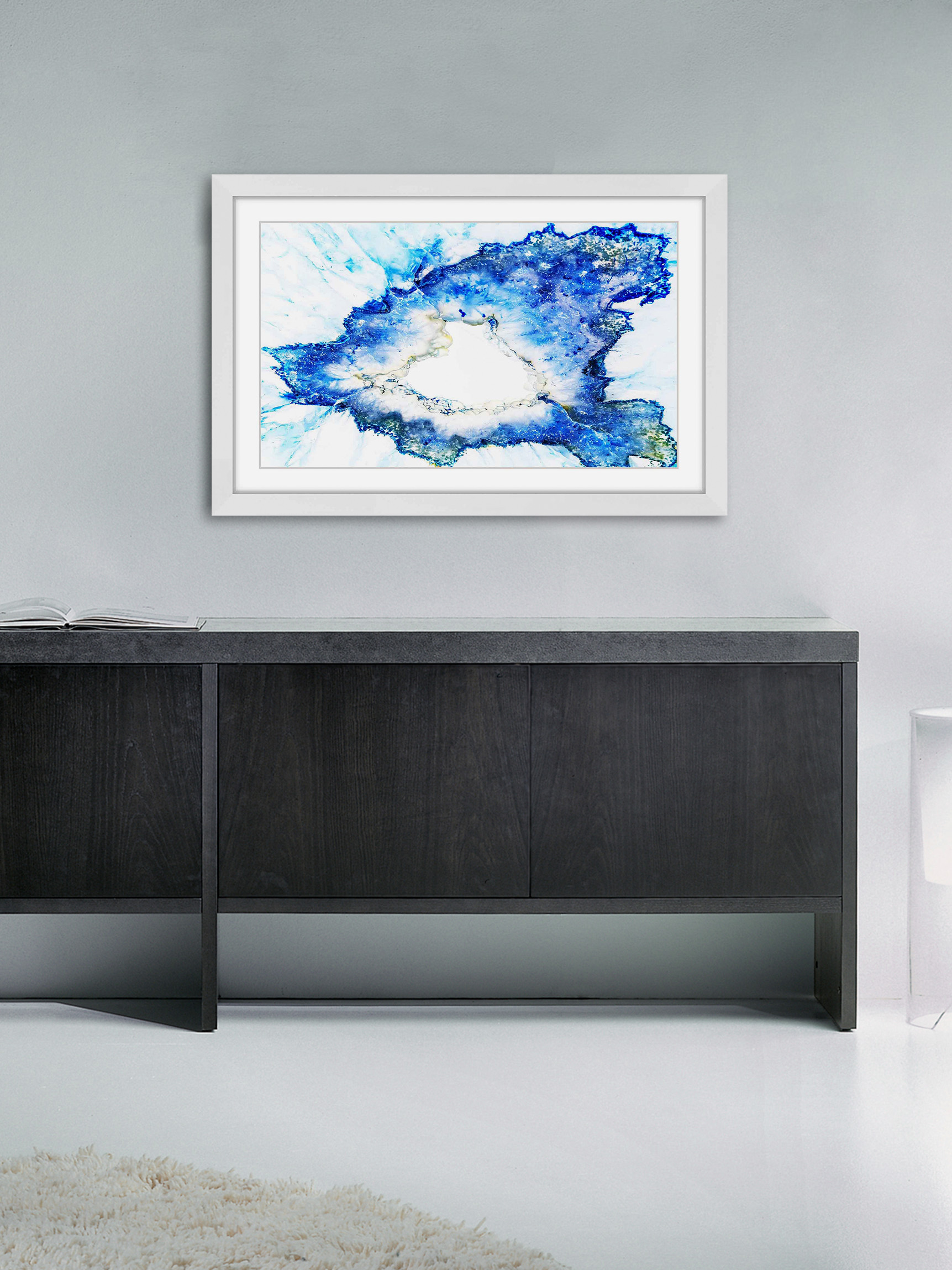 "Azure" Framed Painting Art Print, 30" x 1.5"