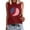 Red, variant on Basic T Shirts Ladies Spring/Summer Round Neck Baseball Letter Print Be Your Own Sunshine Sleeveless Tank Top