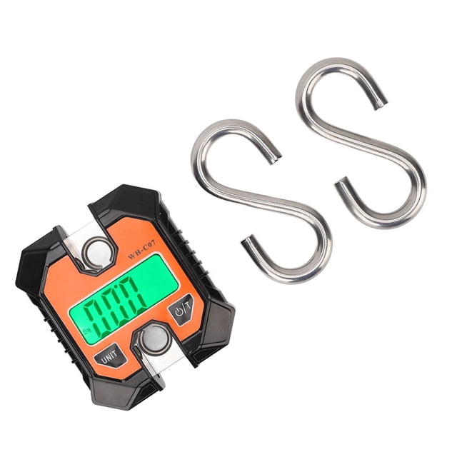 Electronic Fishing Scale, Multifunction 0.2kg To 100kg Backlit LCD Display Hanging Scale Portable 1 Seconds Display With Hooks For Fishing