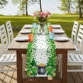 thumbnail image 4 of Table Runners 90 Inches Long Dress Scarves, St. Patrick's Day Farmhouse Coffee/Dining/Kitchen Table Runner for Living Room, Green Gnomes Spring Lucky Shamrocks 13x90 Inch, 4 of 9