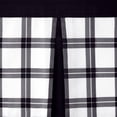 thumbnail image 3 of PowerSellerUSA Semi-Sheer Two-Tone Modern Kitchen Curtain with Classic Plaid Gingham Pattern with Solid Rod Pocket Top, 56" W x 13" L, Valance, 3 of 5
