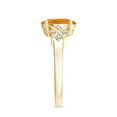 thumbnail image 4 of Oval Cut Prong Set Fire Opal Engagement Solitaire Ring for Women 925 Sterling Silver Yellow Gold Plated Moissanite Side Stone Ring Size 10, 4 of 4