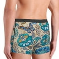 thumbnail image 3 of Goofa Vintage Floral Butterflies Printed Men's Boxer Briefs Underwear, Moisture-Wicking Underwear, Trunk,Soft and Breathable Cotton Underwear-X-Large, 3 of 9