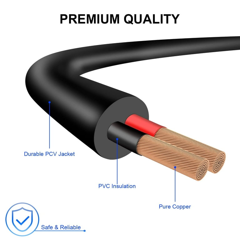 Bicmice Magnetic Durable 3 Pin USB Charging Cable, 35 cm, Black