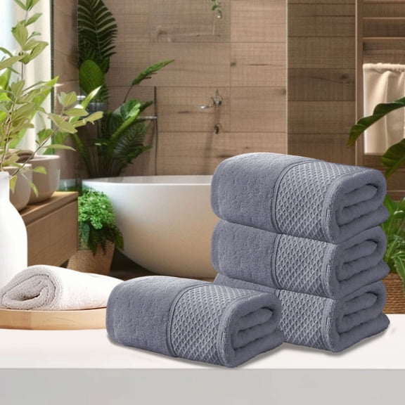 Honeeladyy Ultra Soft Hand Towel 13x29 Inch, Suitable for use in Bathroom, Kitchen, Gym, Spa & General Cleaning, Thickened Compact High Absorbent Lightweight Multi Purpose Hand Towels - Gray