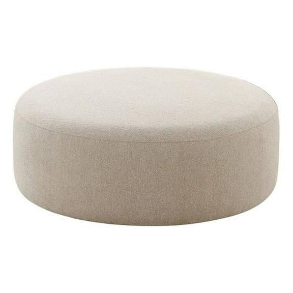 Pemberly Row Modern / Contemporary Beige Upholstered Ottoman