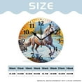 IMPCOKRU 12 inch Round White Wall Clock,3D Dinosaur Jungle Landscape
