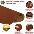 thumbnail image 3 of ELW 5-6 oz 2-2.4mm Nappa Oil Tanned & Waxy Finish Leather Pre-Cuts & Hides  Size: 2 PCS 6"x6" 15.2-15.2 cm  Canyon Color  Full Grain Genuine Craftsman Grade A/B, Leatherworking, Sheets, 3 of 6