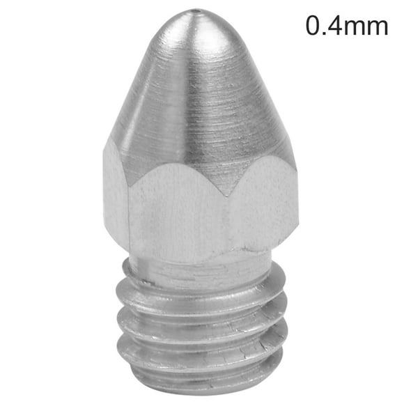 Boquilla de impresora 3D extrusora piezas de cabezal de impresión reemplazo de filamento de 1,75 mm para Zortrax M200, acero inoxidable de calibre 0,4 mm Scienceny EL000438-06