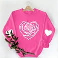 thumbnail image 5 of Dgankt Sweatshirt for Women Plus Size Women Valentine Shirts Love Heart Graphic Long Sleeve Tshirt Casual Valentines Day Gift Round Neck Tops XS-XL, 5 of 8
