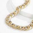 thumbnail image 3 of Collier Ras du Cou Punk Hip Hop pour Femmes Collier Gothique Cubain Épais, 3 of 6