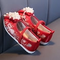 thumbnail image 5 of NOKIO Chinese Traditional Floral Butterfly Embroidery Shoe Princess Dress Flats Shoes Girls Bottomed Embroidered Sandals Fashionable Children Performance Children Embroidered Sandals, 5 of 5